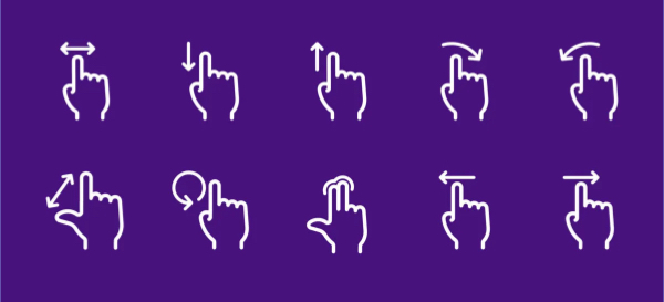 UI用户界面设计中的手势交互，常用手势介绍