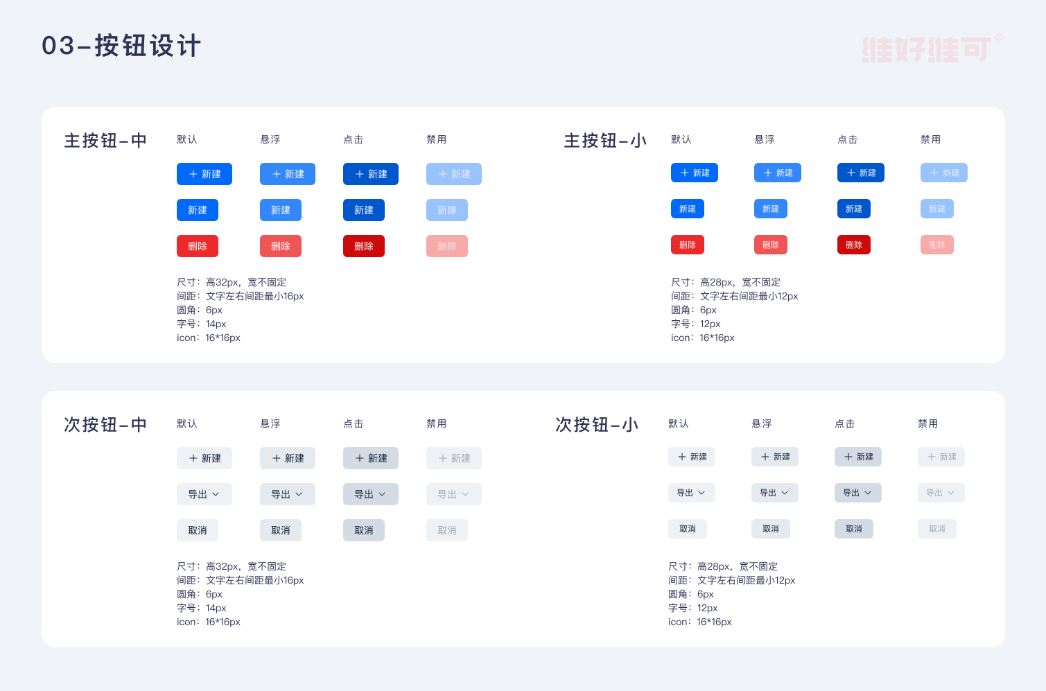 维好维可-设计系统- UI设计组件设计